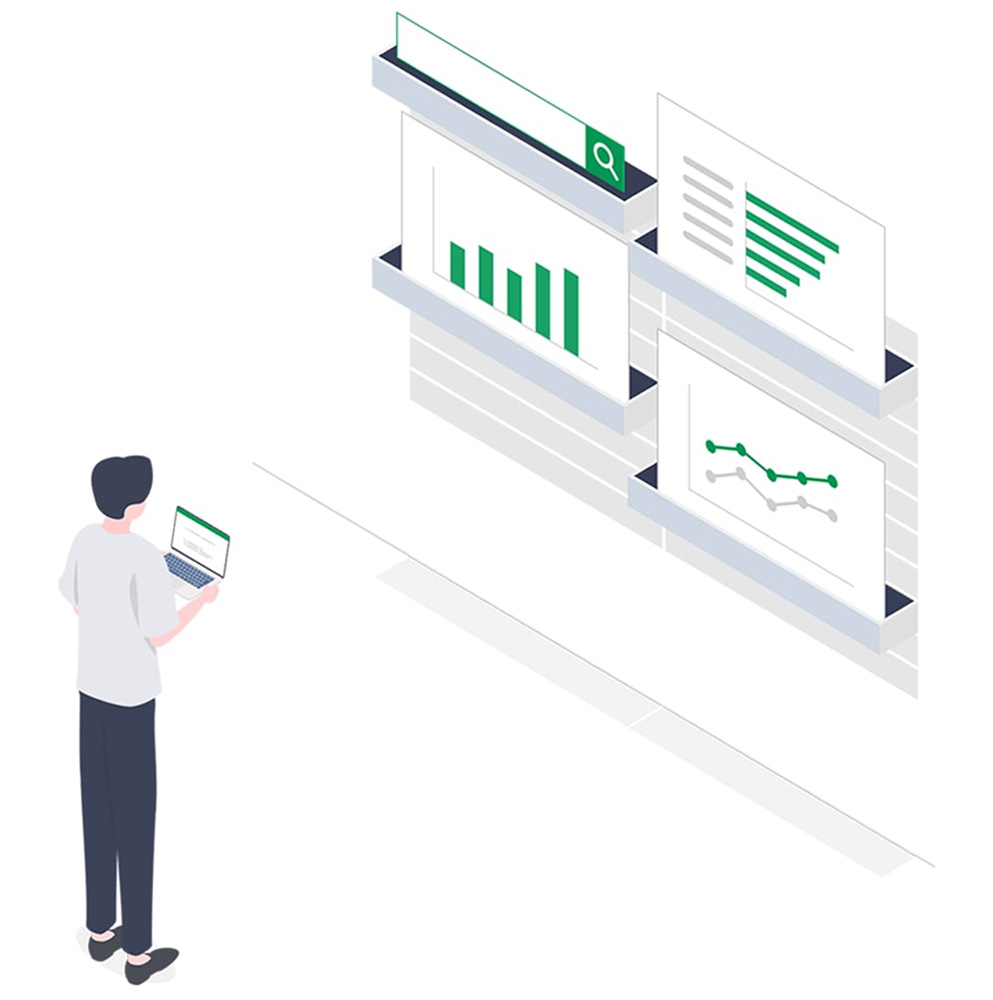 Webサイトの保守運用をする男性