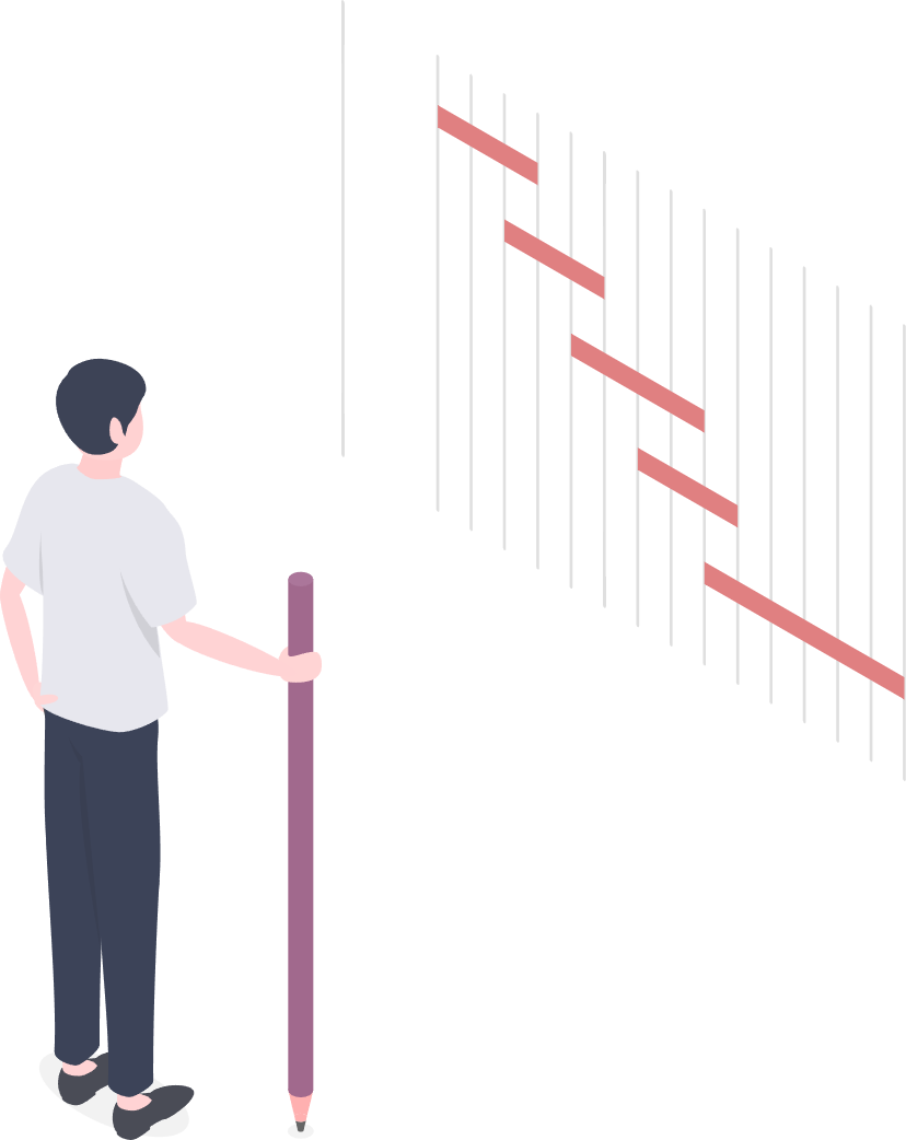 スケジュールを計画する男性